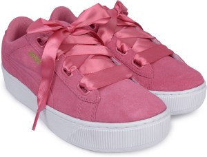 puma vikky platform ribbon sneakers for women(pink)
