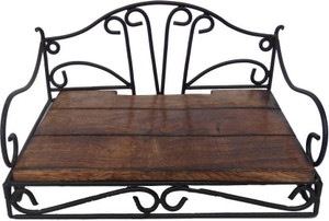 MartCrown attractive setup box stand Wooden Wall Shelf