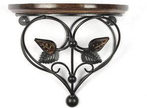 MartCrown wooden iron wall stand wall shelf Wooden Wall Shelf