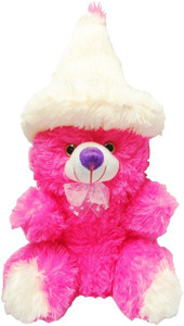 Atorakushon 2 feet apprx Cute Cap Teddy Bear Soft Stuffed Plush Toy Valentine Birthday Gift - 22 cm