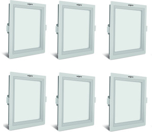 Wipro Wave 6w Square Natural White Led Ceiling Panel Pack Of 06 Recessed Ceiling Lamp