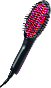 MaxelNova Straight Ceramic Straightening Brush Hair Straightener, Curler and Styler MutliColor) MN-01 Hair Straightener
