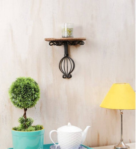 MartCrown wall iron wood rack shelf and wall decor Wooden Wall Shelf