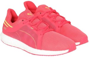 puma mega nrgy turbo 2 wns walking shoes for women(pink, yellow)