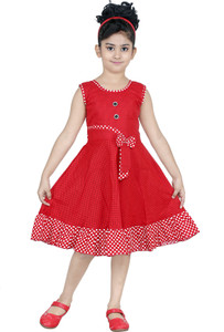 ULTRA TREND Girls Midi/Knee Length Casual Dress