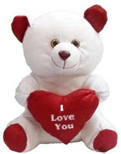 Atorakushon HEART SOFT TEDDY BEAR STUFFED PLUSH TOY LOVE VALENTINE COUPLE BIRTHDAY GIFT - 12 cm