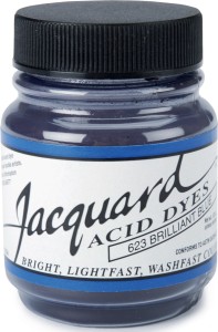 Jacquard Acid Dye, Brilliant Blue 623, for Wool, Silk , Feathers, Nylon,  and Other Protein Fibers