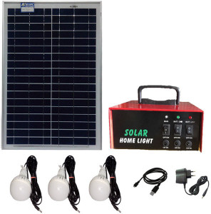 Solar light with battery for home outlet