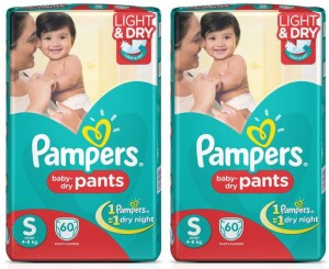 Buy Pampers New Diapers Pants, Small, 2 Count Online at Low Prices in India  - Amazon.in