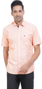 Arrow Sport Men's Checkered Casual White, Orange Shirt