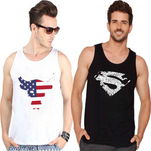 Veirdo Printed Men's Round Neck White, Black T-Shirt