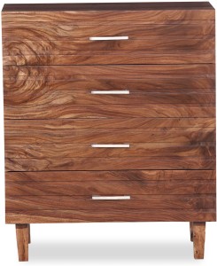 furnspace sheesham wood solid wood free standing chest of drawers(finish color - natural sheesham)