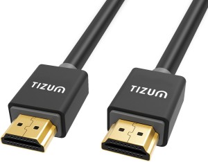 TIZUM “Ultra”- HDMI 2.0 Version (5 M) 3D, 4K, HD 2160p, Gold Plated- High Speed Data 18Gbps 5 m HDMI Cable(Compatible with Mobile, Laptop, Tablet, Mp3, Gaming Device, Grey, One Cable)