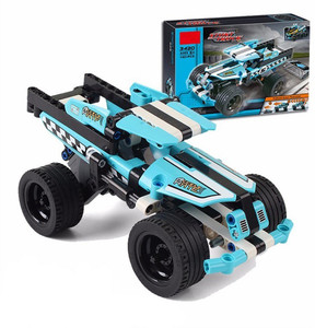 Wishkey Stunt Truck Racer King Steerer Pullback Technic Car 142 Pcs Building Block Set