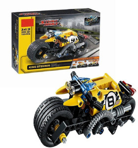 Wishkey Stunt Bike Pullback Technic Car 140 Pcs Building Block Set