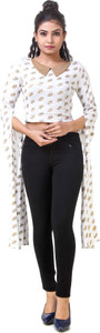 Skizo Casual Full Sleeve Printed Women's White Top
