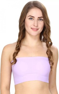 Grab Offers by Comfortable Tube Strapless Silk Bra Padded Headband Plus  Size Seamless One Piece Top Layer Spandex Bra For The bandeau bra comes  with removable soft foam pads and provides great