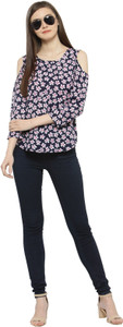 DARZI Casual 3/4th Sleeve Printed Women's Multicolor Top