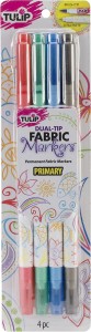 Tulip Dual-Tip Fabric Markers 4-pkg-primary