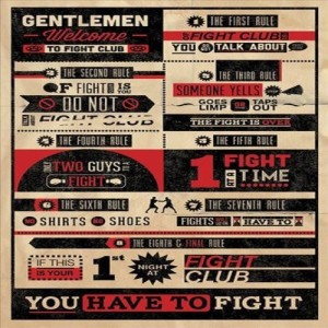 Fight Club Rules Poster 24 X 36