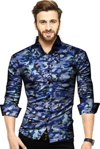 Tripr Men Military Camouflage Casual Multicolor Shirt