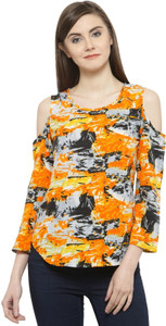 DARZI Casual 3/4th Sleeve Printed Women's Multicolor Top