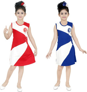 nukids Girls Midi/Knee Length Casual Dress