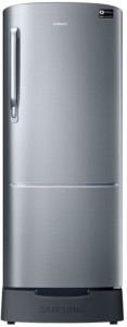 Samsung 192 L Direct Cool Single Door 3 Star (2019) Refrigerator with Base Drawer(Elegant Inox, RR20N182ZS8-HL/RR20N282ZS8-NL)