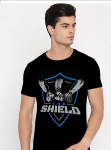 Wwe Men Tshirt Graphic Print Men Round Neck Black T Shirt Buy