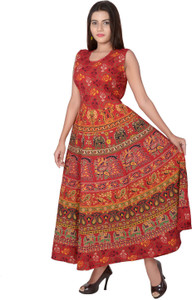 Jaipuri Fashionista Women Maxi Multicolor Dress Buy Jaipuri