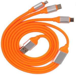 Oxza USB TO Lightning 8 Pin +Android+type C Charging 3 IN 1 CABLE USB Cable