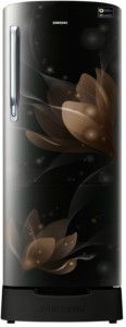 Samsung 212 L Direct Cool Single Door 4 Star (2019) Refrigerator with Base Drawer(Blooming Saffron Black, RR22N287YB8/NL)