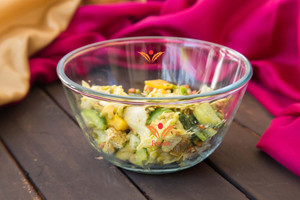 Femora Borosilicate Mixing Bowl 400 ml, 1 Year Warranty Borosilicate Glass Bowl