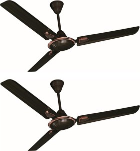 Crompton Super Briz Deco High Speed Ceiling Fan Pack Of 2 3 Blade Ceiling Fansmoked Brown