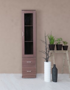 hometown engineered wood free standing cabinet(finish color - beech chocolate)