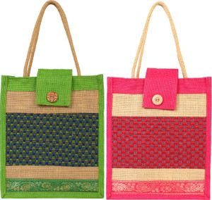 styles creation Combo Of Jute Lunch Bag/ Hot Case (HNDBG87) Lunch Bag