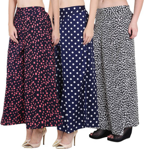 Nishaaz Fashion Flared Women's Pink, Dark Blue, Black Trousers