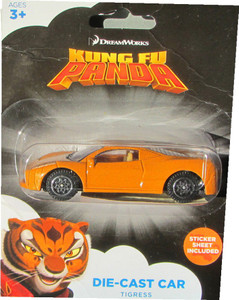 DreamWorks Kung Fu Panda Tigress Die cast car with Stickers