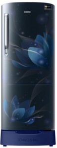 Samsung 230 L Direct Cool Single Door 4 Star (2019) Refrigerator(Blooming Saffron Blue, RR24N287YU8/NL)