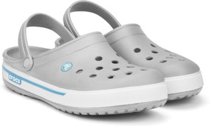 Crocs light grey electric blue on sale