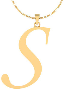 IskiUski S Alphabet Gold Pendant 18kt Yellow Gold Locket