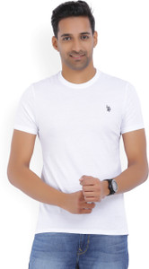 Polo Assn Solid Men s Round Neck White 