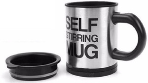 Shivaay Trading Co. Self Stirring Coffee Cups Coffee Mixer Automatic Self Stirring Mixing Drinking Cups-Multi Color Plastic Stainless Steel Mug