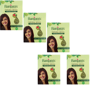 Buy Banjaras Black Henna 6 Sachets Brazilian Black 9 gm online at best  price-Hair Treatment
