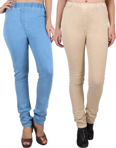 Danbro Slim Women's Beige, Light Blue Jeans