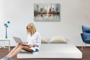 Sleepsutraa 4-inch (75 x 36 x 4 inch) Ace Sense Mattress - Firm 4 inch Single High Density (HD) Foam Mattress
