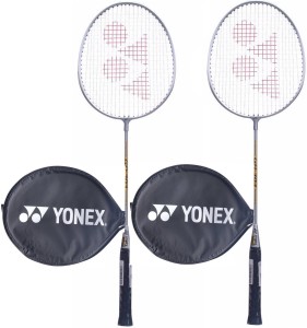 yonex gr-303 silver strung badminton racquet(pack of: 2, 180 g)