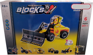 Montez 6 Model DIY Police Rescue 201 Parts Block Construction Toy