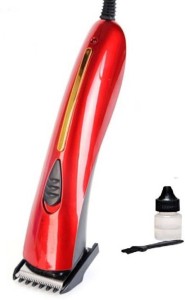 vg 201-b direct ac powered corded hair trimmer clipper corded trimmer for men  runtime: 1 min trimmer for men(red)