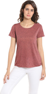 Vero Moda Casual Half Sleeve Solid Women Pink Top